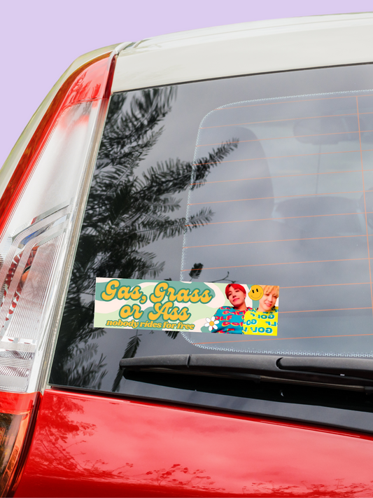 Nobody Rides for Free Bumper Sticker