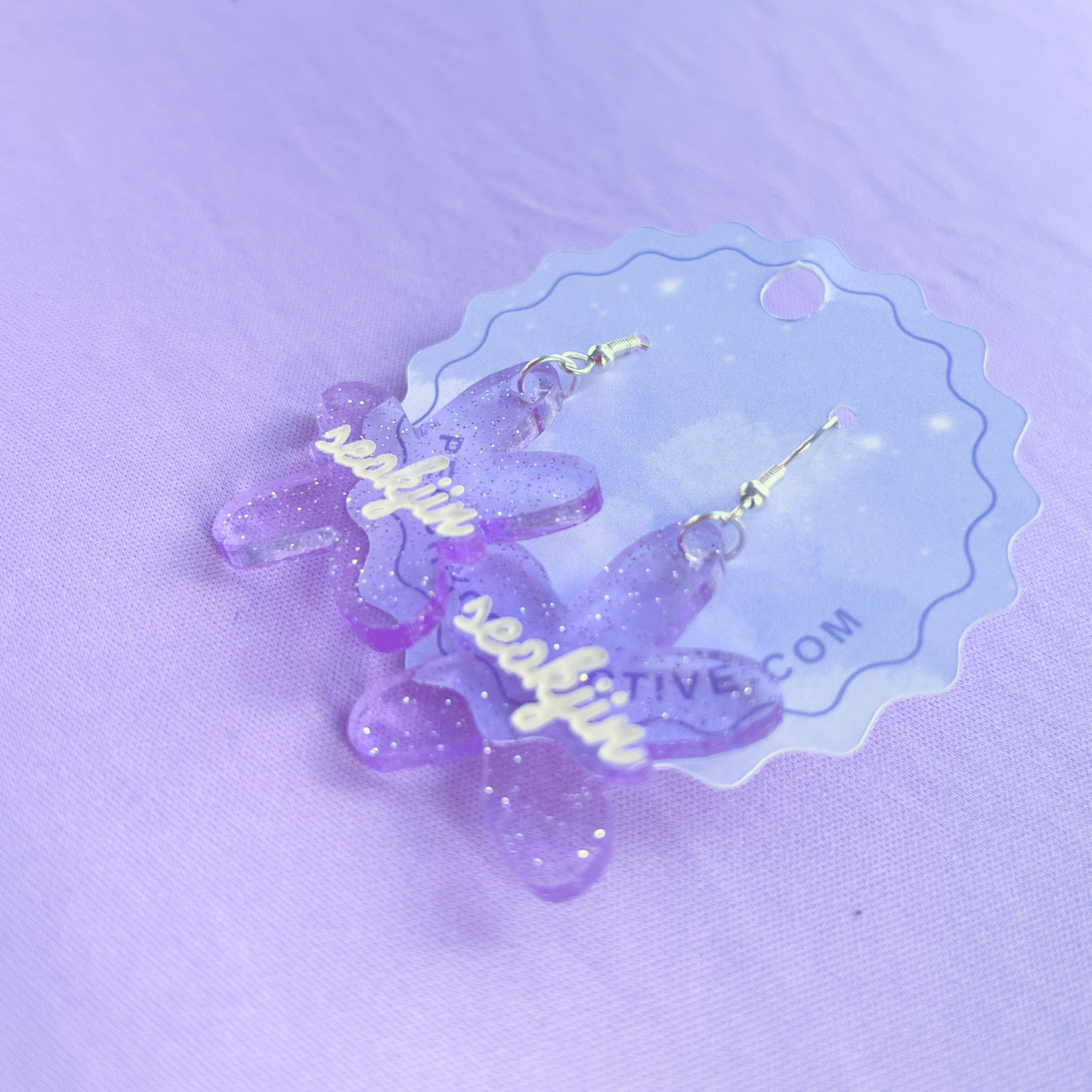 Seokjin Flower Acrylic Earrings