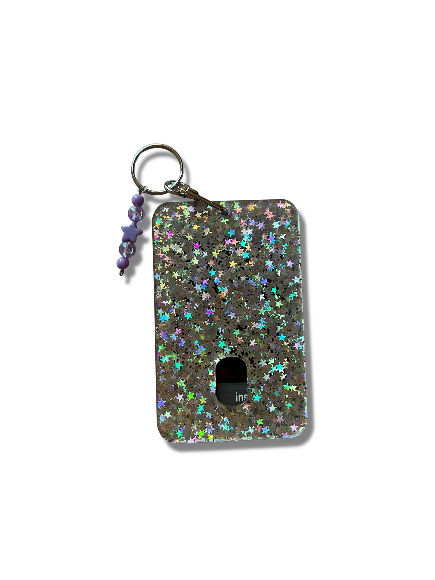 Custom Photo Keychain - Chunky Stars Shaped Glitter Acrylic