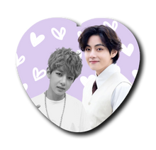 10 year V Heart Button