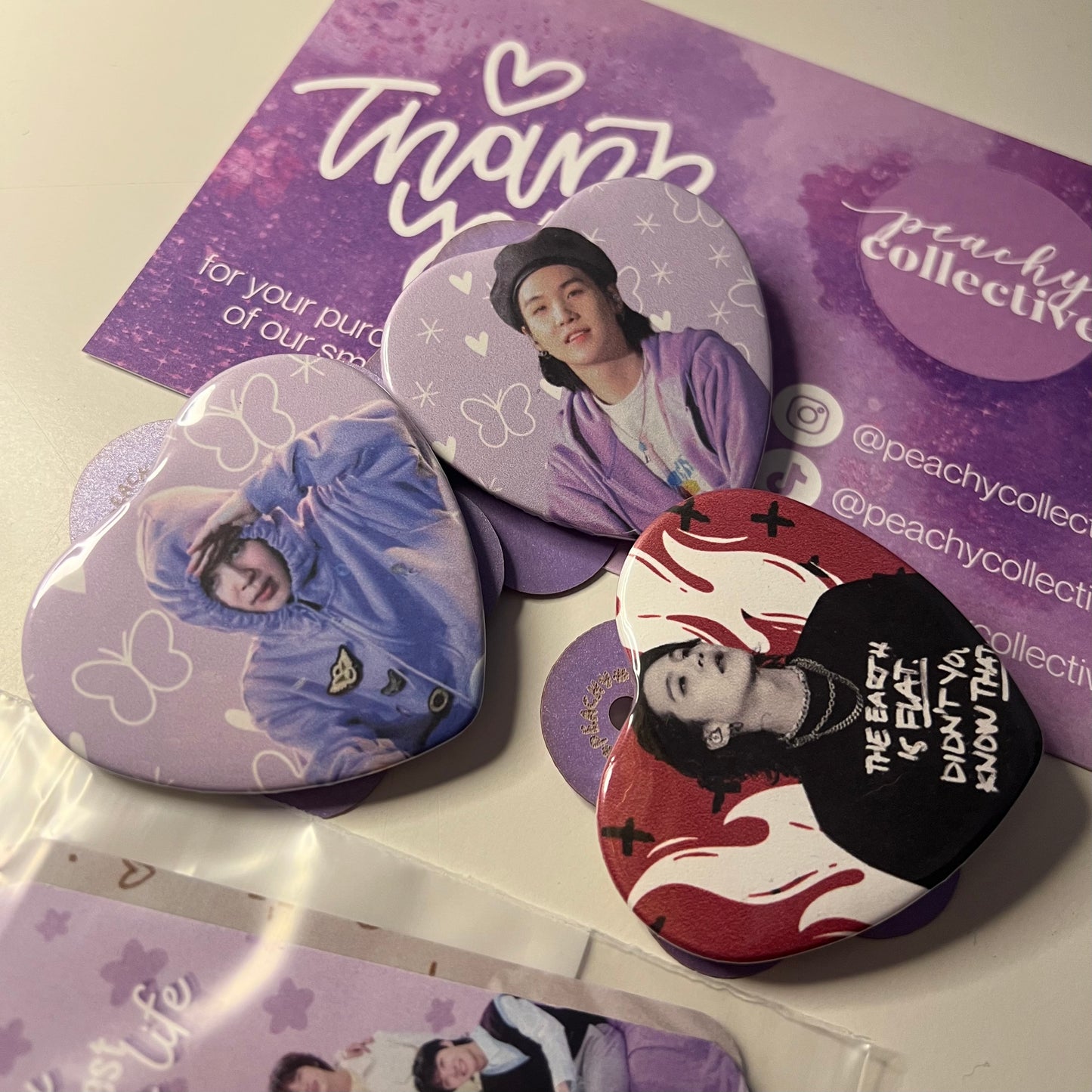 Spicy Busan J-Hope Heart Button