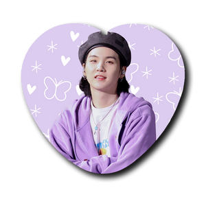 Sweet Busan Yoongi Heart Button