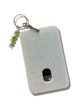 Custom Photo Keychain - White Glitter Acrylic