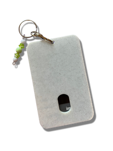Custom Photo Keychain - White Glitter Acrylic
