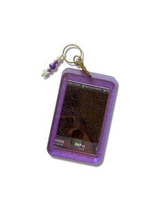 Custom Photo Keychain - Purple Jellie Glitter Acrylic