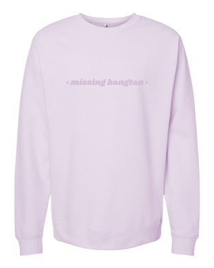 Missing Bangtan Lavender Sweatshirt